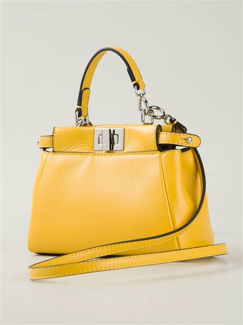 fendi yellow peekaboo bag|fendi peekaboo tote bag.